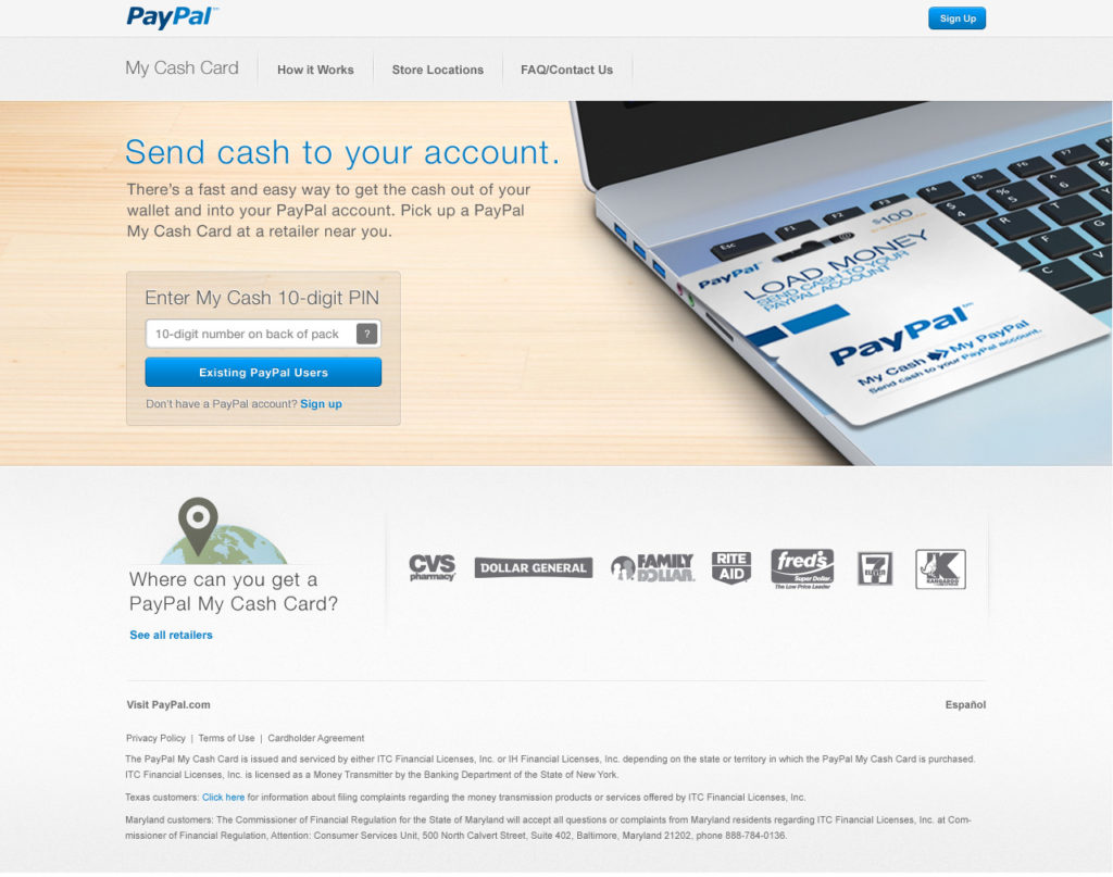 PayPal MyCash